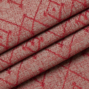 Rusty Red Grey Abstract Southwestern Upholstery Fabric
