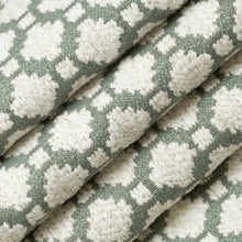 Load image into Gallery viewer, Stain Resistant Seafoam Green Cream Geometric Upholstery Drapery Fabric