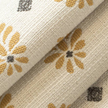 Load image into Gallery viewer, Heavy Duty Beige Mustard Grey Leaf Upholstery Fabric