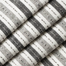 Load image into Gallery viewer, Charcoal Grey Cream Stripe Upholstery Fabric