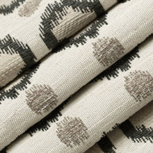 Load image into Gallery viewer, Grey Taupe Charcoal Geometric Circles Upholstery Fabric