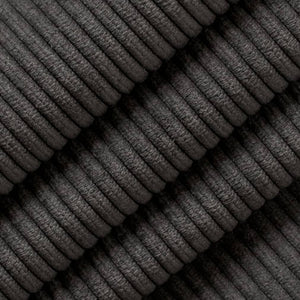 Heavy Duty Fade Resistan Charcoal Black Corduroy Upholstery Fabric