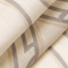 Load image into Gallery viewer, Crypton Cream Grey Mustard Geometric Upholstery Fabric