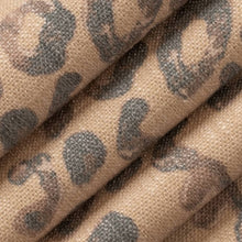 Load image into Gallery viewer, Heavy Duty Mustard Brown Charcoal Cheetah Animal Pattern Upholstery Fabric