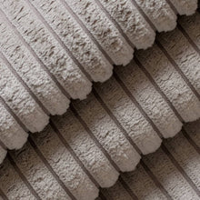 Load image into Gallery viewer, Heavy Duty Fade Resistant Mink Greige Grey Taupe Corduroy Upholstery Fabric