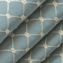 Load image into Gallery viewer, Heavy Duty Tufted Diamond Antique Teal Azure Upholstery Drapery Fabric