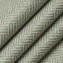 Load image into Gallery viewer, Stain Resistant Teal Seafoam Cream Beige Geometric Upholstery Drapery Fabric