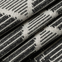 Load image into Gallery viewer, Charcoal Beige Geometric Ethnic Upholstery Fabric