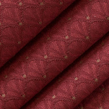 Load image into Gallery viewer, Heavy Duty Small Art Deco Fan Garnet Burgundy Red Upholstery Drapery Fabric