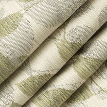 Load image into Gallery viewer, Stain Resistant Cream Olive Green Grey Botanical Upholstery Drapery Fabric