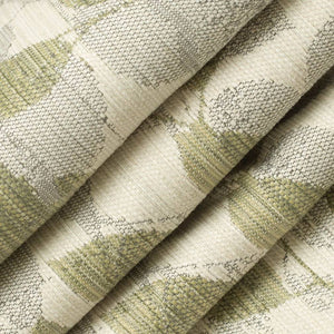 Stain Resistant Cream Olive Green Grey Botanical Upholstery Drapery Fabric