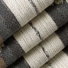 Load image into Gallery viewer, Heavy Duty Brown Grey Stripe Ethnic Geometric Upholstery Fabric