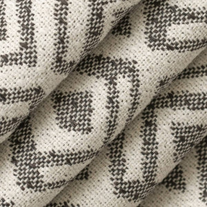 Heavy Duty Grey Abstract Ethnic Geometric Upholstery Fabric