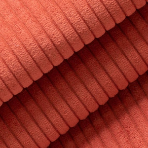 Heavy Duty Fade Resistan Orange Marmalade Corduroy Upholstery Fabric