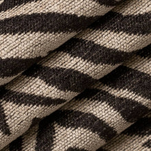Load image into Gallery viewer, Heavy Duty Beige Black Tiger Chenille Animal Pattern Upholstery Fabric