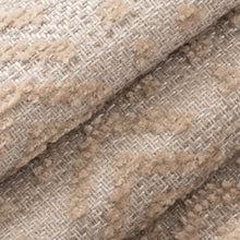Load image into Gallery viewer, Heavy Duty Beige Cream Textured Ethnic Geometric Upholstery Fabric