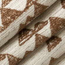 Load image into Gallery viewer, Heavy Duty Cream Brown Ethnic Geometric Upholstery Fabric