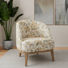 Load image into Gallery viewer, Heavy Duty Fade Resistant Beige Mustard Grey Floral Upholstery Fabric
