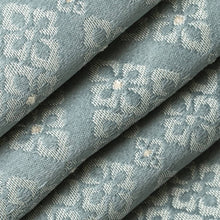 Load image into Gallery viewer, Heavy Duty Damask Diamond Antique Teal Azure Upholstery Drapery Fabric