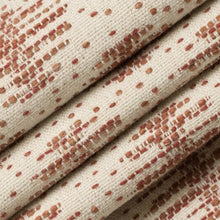 Load image into Gallery viewer, Cream Rusty Red Orange Abstract Geometric Upholstery Fabric