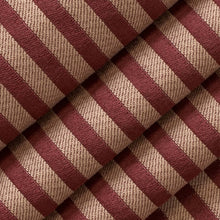 Load image into Gallery viewer, Heavy Duty Victorian Stripe Garnet Burgundy Red Upholstery Drapery Fabric