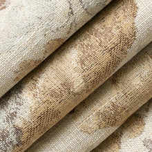 Load image into Gallery viewer, Beige Mustard Brown Grey Floral Tapestry Upholstery Fabric
