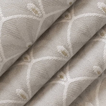 Load image into Gallery viewer, Heavy Duty Art Deco Fan Light Grey Taupe Upholstery Drapery Fabric
