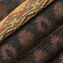 Load image into Gallery viewer, Heavy Duty Red Green Black Brown Southwestern Ethnic Geometric Upholstery Fabric