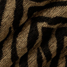 Load image into Gallery viewer, Heavy Duty Mustard Gold Black Tiger Chenille Animal Pattern Upholstery Fabric