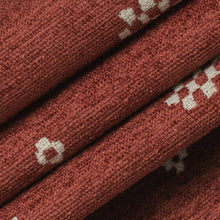 Load image into Gallery viewer, Rusty Red Cream Ethnic Southwestern Upholstery Fabric