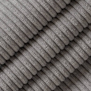 Heavy Duty Fade Resistan Metal Grey Corduroy Upholstery Fabric