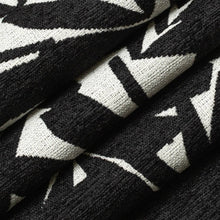 Load image into Gallery viewer, Off White Black Floral Upholstery Fabric