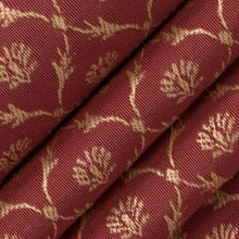 Load image into Gallery viewer, Heavy Duty Floral Diamond Garnet Burgundy Red Upholstery Drapery Fabric