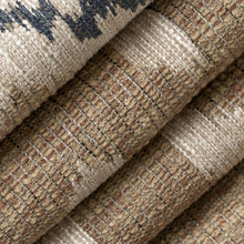 Load image into Gallery viewer, Heavy Duty Tan Beige Charcoal Grey Ethnic Geometric Upholstery Fabric