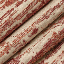 Load image into Gallery viewer, Cream Rusty Red Orange Abstract Upholstery Fabric