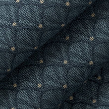Load image into Gallery viewer, Heavy Duty Small Art Deco Fan Navy Blue Upholstery Drapery Fabric