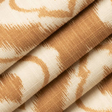 Load image into Gallery viewer, Cotton Blend Mustard Cream Medallion Geometric Upholstery Fabric