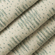 Load image into Gallery viewer, Stain Resistant Cream Beige Teal Seafoam Geometric Upholstery Drapery Fabric