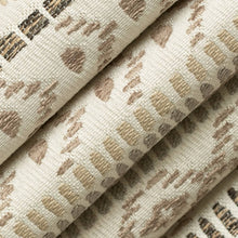 Load image into Gallery viewer, Heavy Duty Cream Mustard Taupe Brown Ethnic Geometric Upholstery Fabric