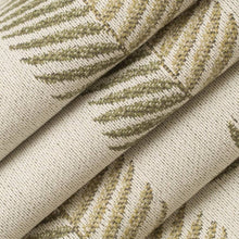 Load image into Gallery viewer, Stain Resistant Cream Olive Green Botanical Fern Upholstery Drapery Fabric