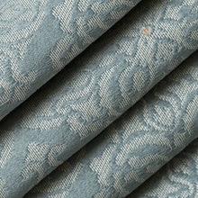 Load image into Gallery viewer, Heavy Duty Damask Medallion Antique Teal Azure Upholstery Drapery Fabric