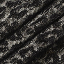 Load image into Gallery viewer, Black Taupe Cheetah Chenille Upholstery Fabric