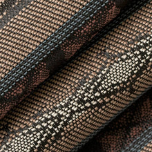 Load image into Gallery viewer, Heavy Duty Rusty Brown Tan Black Southwestern Ethnic Geometric Upholstery Fabric