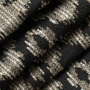 Black Brown Grey Beige Ikat Upholstery Fabric