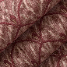 Load image into Gallery viewer, Heavy Duty Art Deco Fan Garnet Burgundy Red Upholstery Drapery Fabric