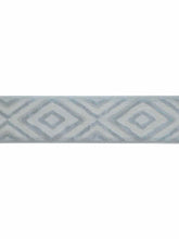 Load image into Gallery viewer, 3.25&quot; Wide Aqua Velvet Geometric Drapery Tape Trim