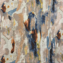 Load image into Gallery viewer, Linen Viscose Blush Cream Orange Grey Brown Yellow Abstract Upholstery Drapery Fabric