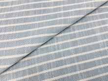 Load image into Gallery viewer, Remnant Thibaut Bayside Stripe Sky Indoor Outdoor Upholstery Drapery Fabric