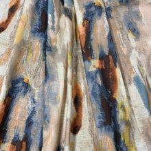 Load image into Gallery viewer, Linen Viscose Blush Cream Orange Grey Brown Yellow Abstract Upholstery Drapery Fabric