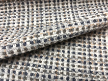 Load image into Gallery viewer, Pollack Tweedie Clock Tower French Blue Grey Off White Beige MCM Wool Blend Tweed Chenille Upholstery Fabric